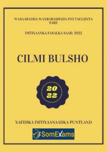 Imtixaanka maadada Cilmi bulsho