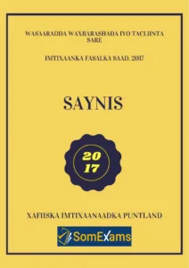 Imtixaanka maadada Saynis