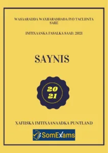 Imtixaanka maadada Saynis