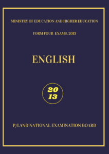 Imtixaanka maadada English 2013