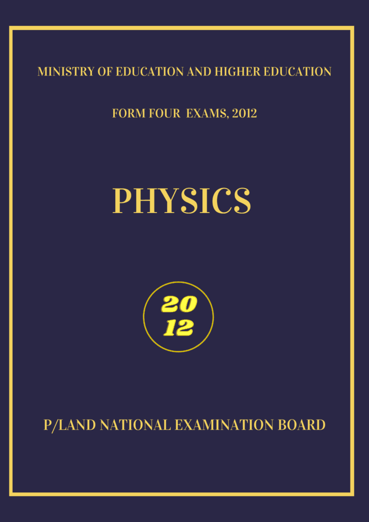 Imtixaanka maadada Physics 2012