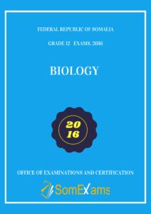 Imtixaanka maadada Biology 2016