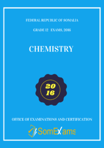 Imtixaanka maadada Chemistry 2016