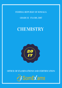 Imtixaanka maadada Chemistry 2017
