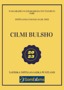 Imtixaanka maadada Cilmi bulsho 2023