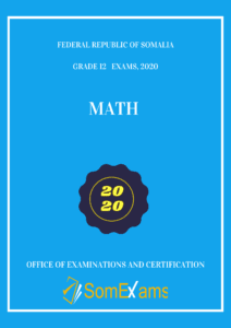 Imtixaanka maadada Mathematics 2020