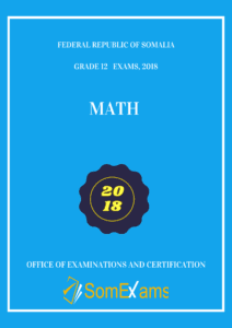 Imtixaanka maadada Mathematics 2018