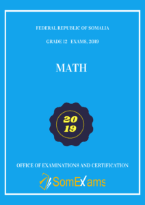 Imtixaanka maadada Mathematics 2019