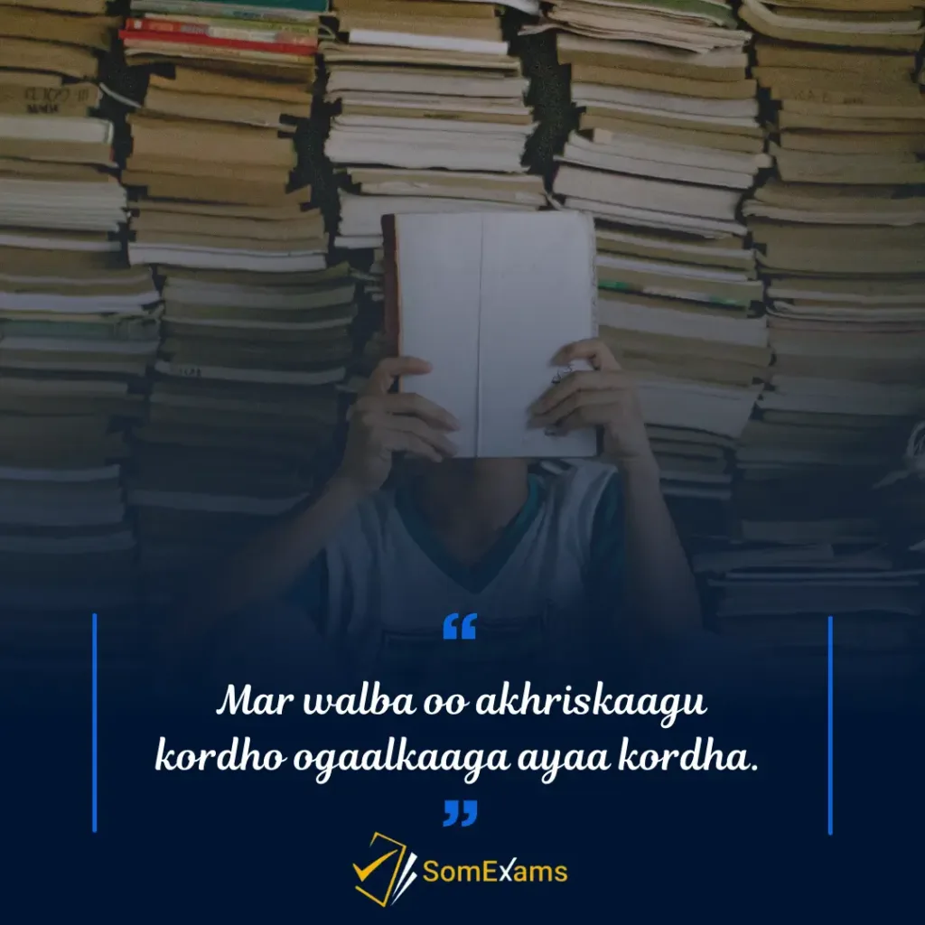 Mar walba oo akhriskaagu kordho ogaalkaaga ayaa kordha - Xigasho