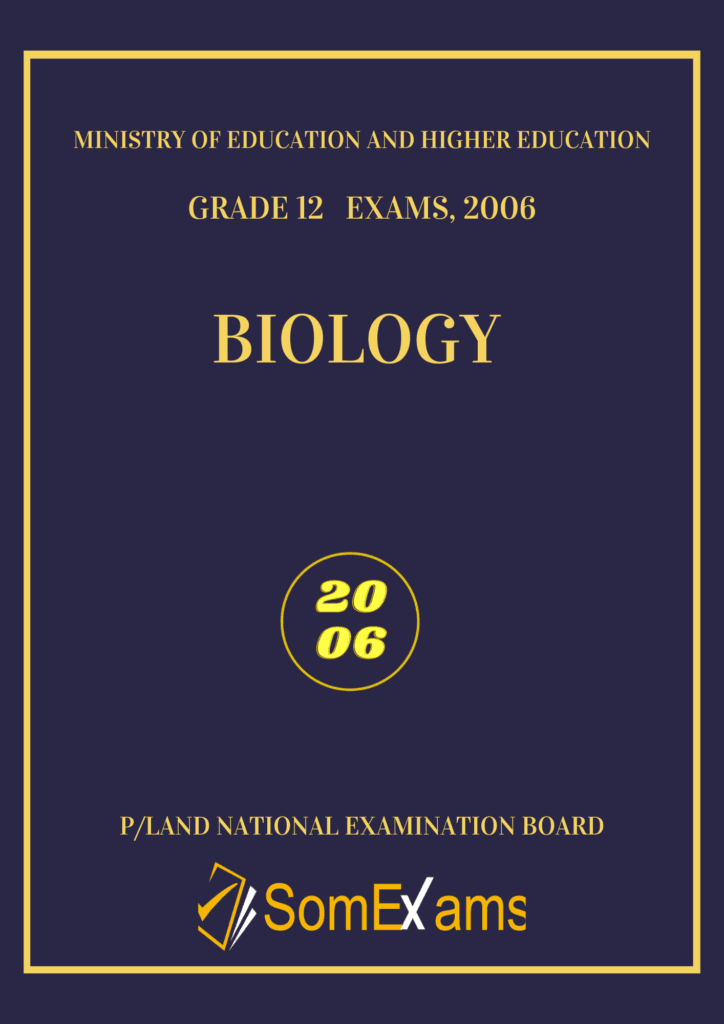 Imtixaanka maadada Biology 2006