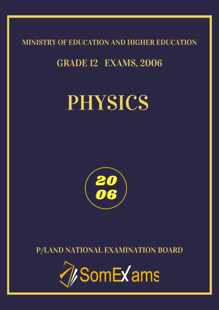 Imtixaanka maadada Physics 2006