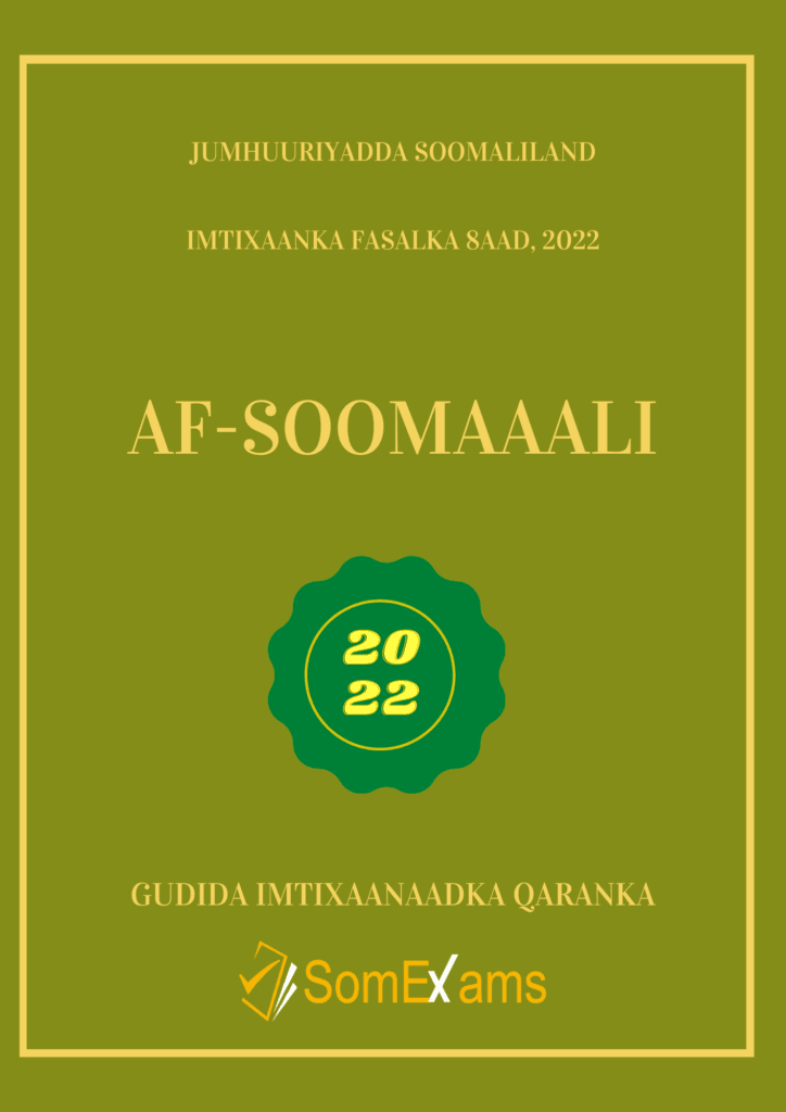 Imtixaanka maadada Af-soomaali 2022