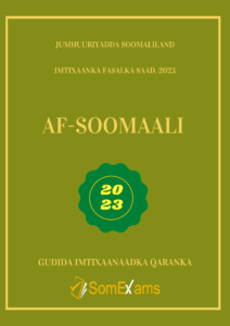 Imtixaanka maadada Af-Soomaali 2023