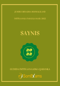 Imtixaanka maadada Saynis 2022