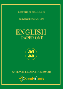 Imtixaanka maadada English 2022 P1