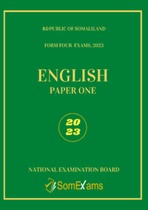 Imtixaanka maadada English 2023 P1