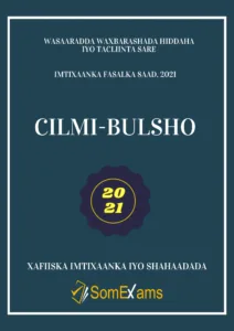 Imtixaanka dawladda, maadada Cilmi bulsho 2021