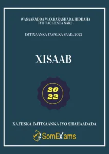 Imtixaanka dawladda, maadada Xisaab 2022