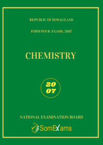 Chemistry exam for 2007