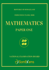 Mathematics P1 exam for 2008