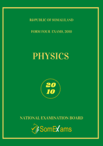 Physics exam for 2010
