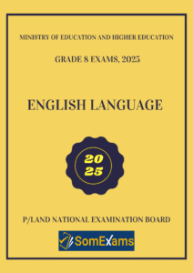 Imtixaanka dawladda Puntland, maadada Grade 8 English 2025