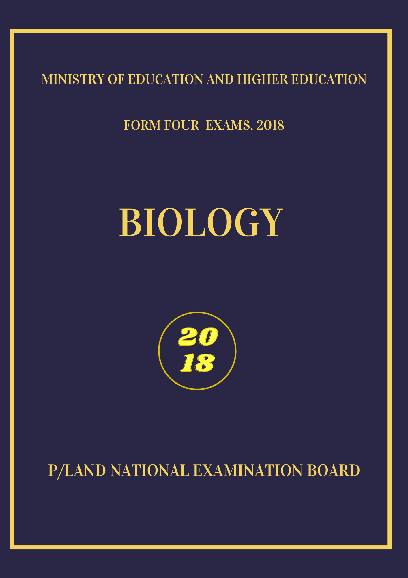 Biology Exam For 2018 - Somexams.com