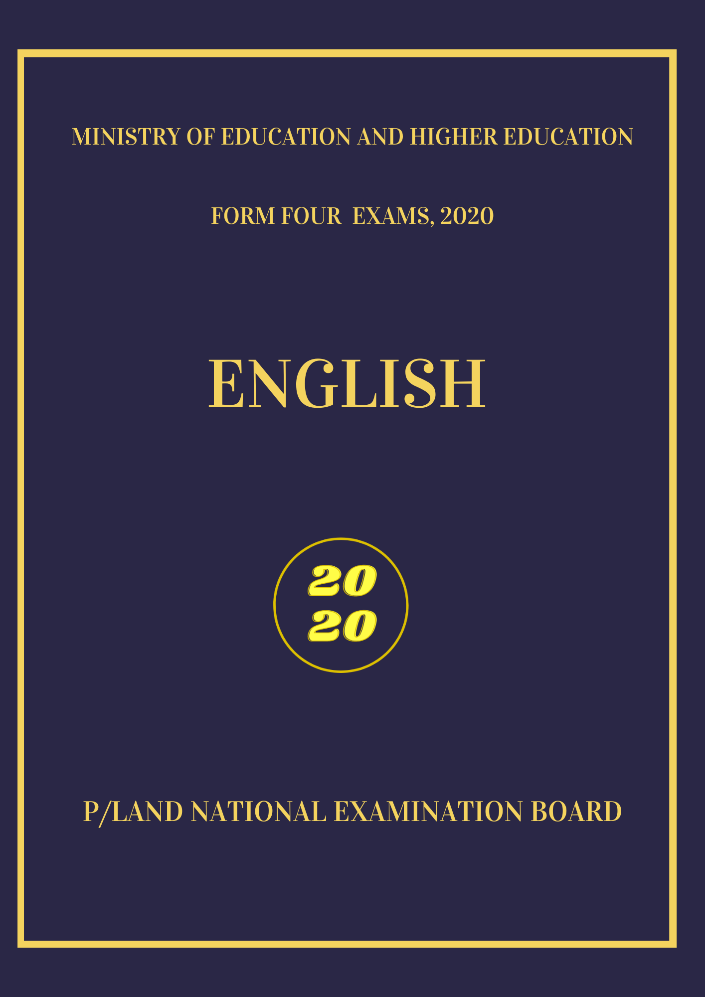 English Exam For 2020 - Somexams.com