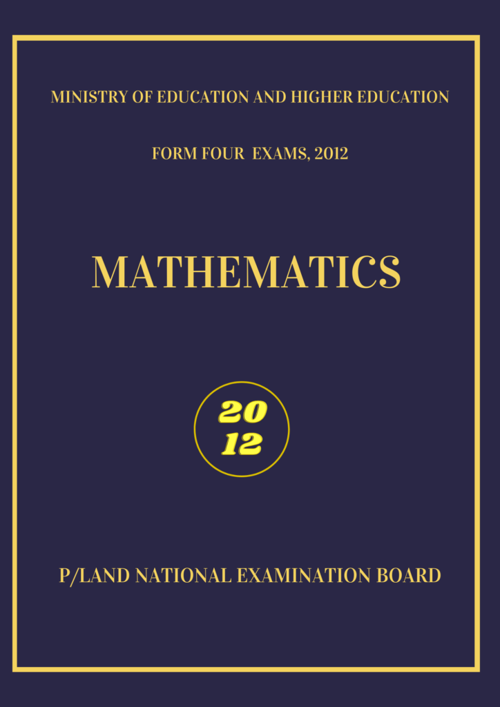 Imtixaanka maadada Mathematics 2012