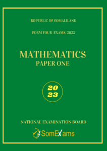 Imtixaanka maadada mathematics 2023 p1