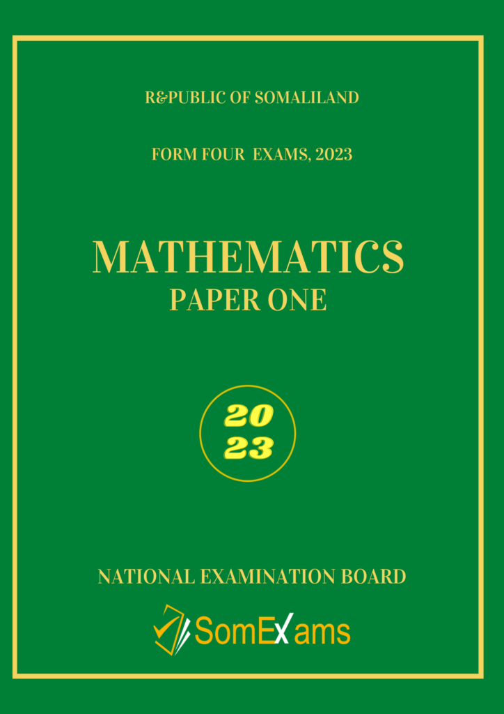 Imtixaanka maadada mathematics 2023 p1