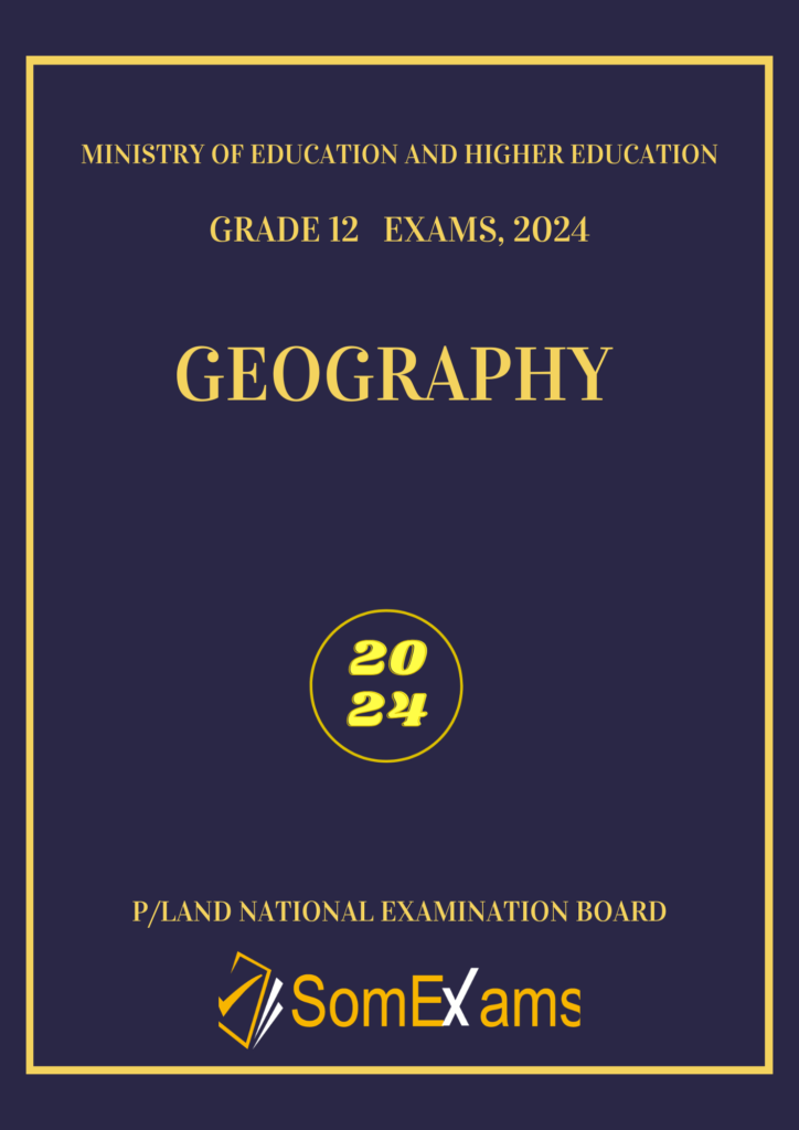 Imtixaanka dawladda Puntland, maadada Geography 2024