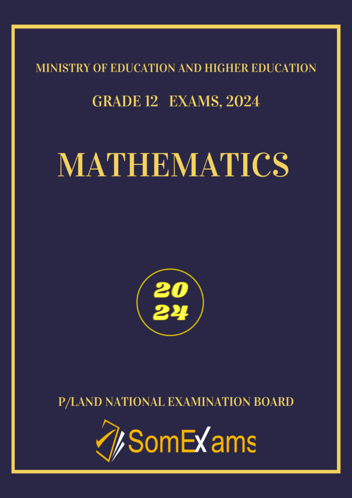 Imtixaanka dawladda Puntland, maadada Mathematics 2024